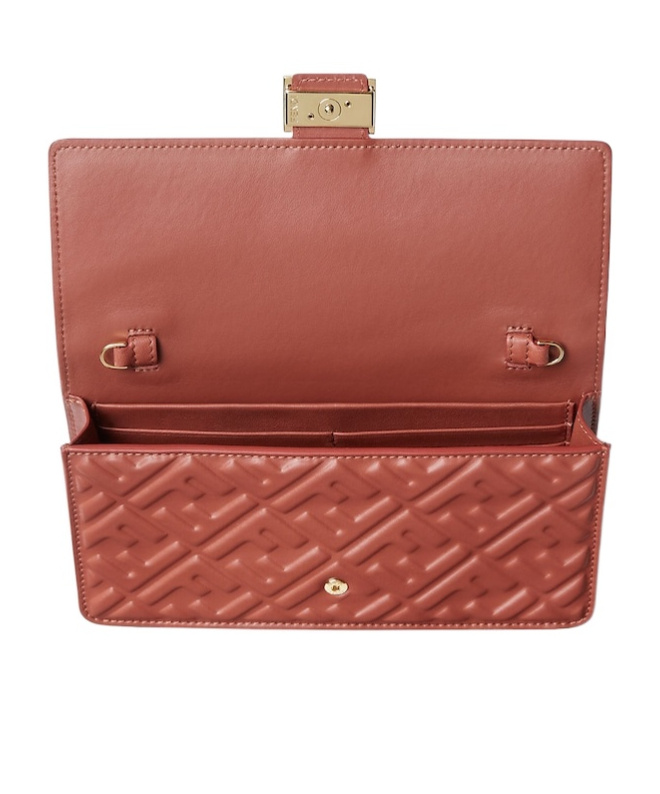 Fendi Sienna Brown Nappa Leather Wallet With Ff Motif In Brown