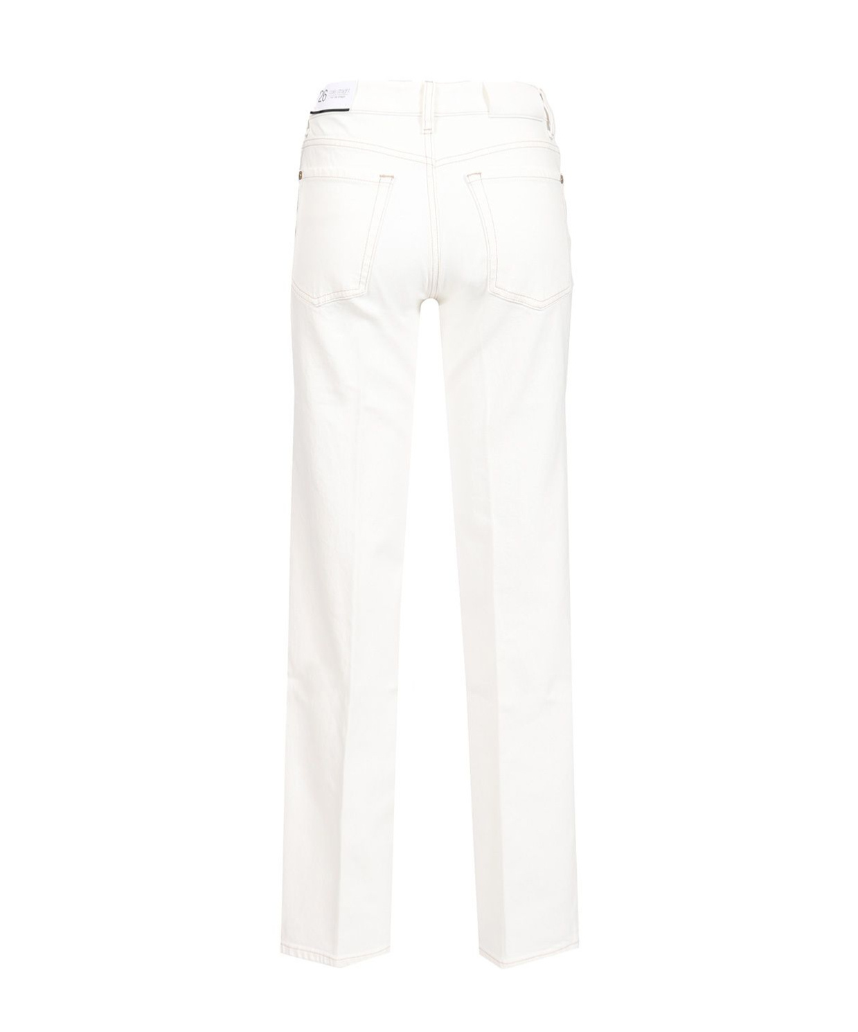 7 For All Mankind Calie Straighnt Cropped Jeans In White