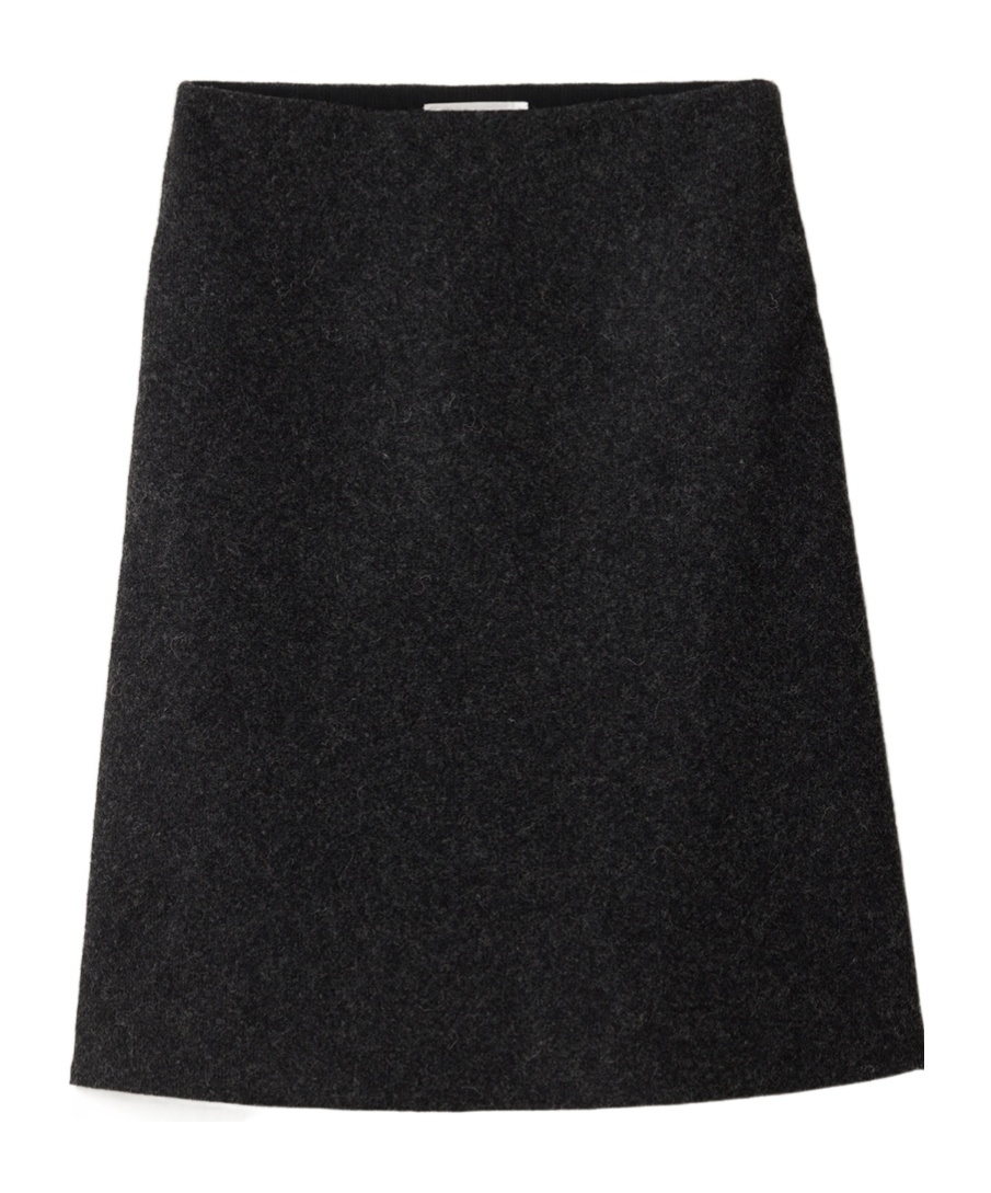 Miu Miu Shetland Wool Skirt In Gray