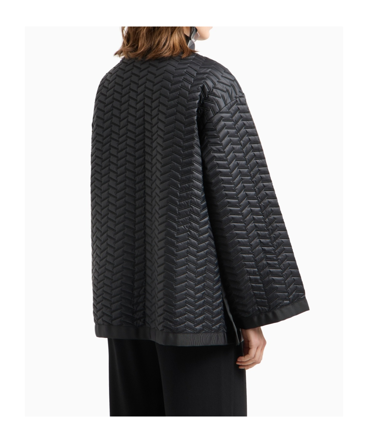 Shop Emporio Armani Quilted Jacket In Black