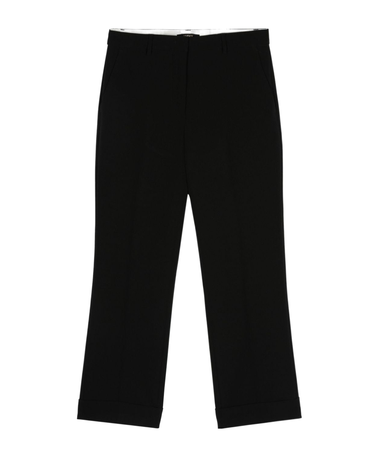 Seventy Straight Leg Pants With Lapel In Black