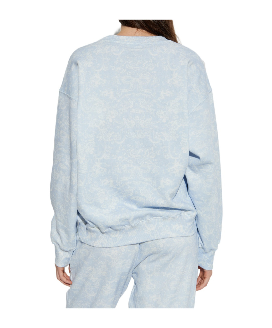 Loveshackfancy Palo Patterned Sweatshirt In Blue
