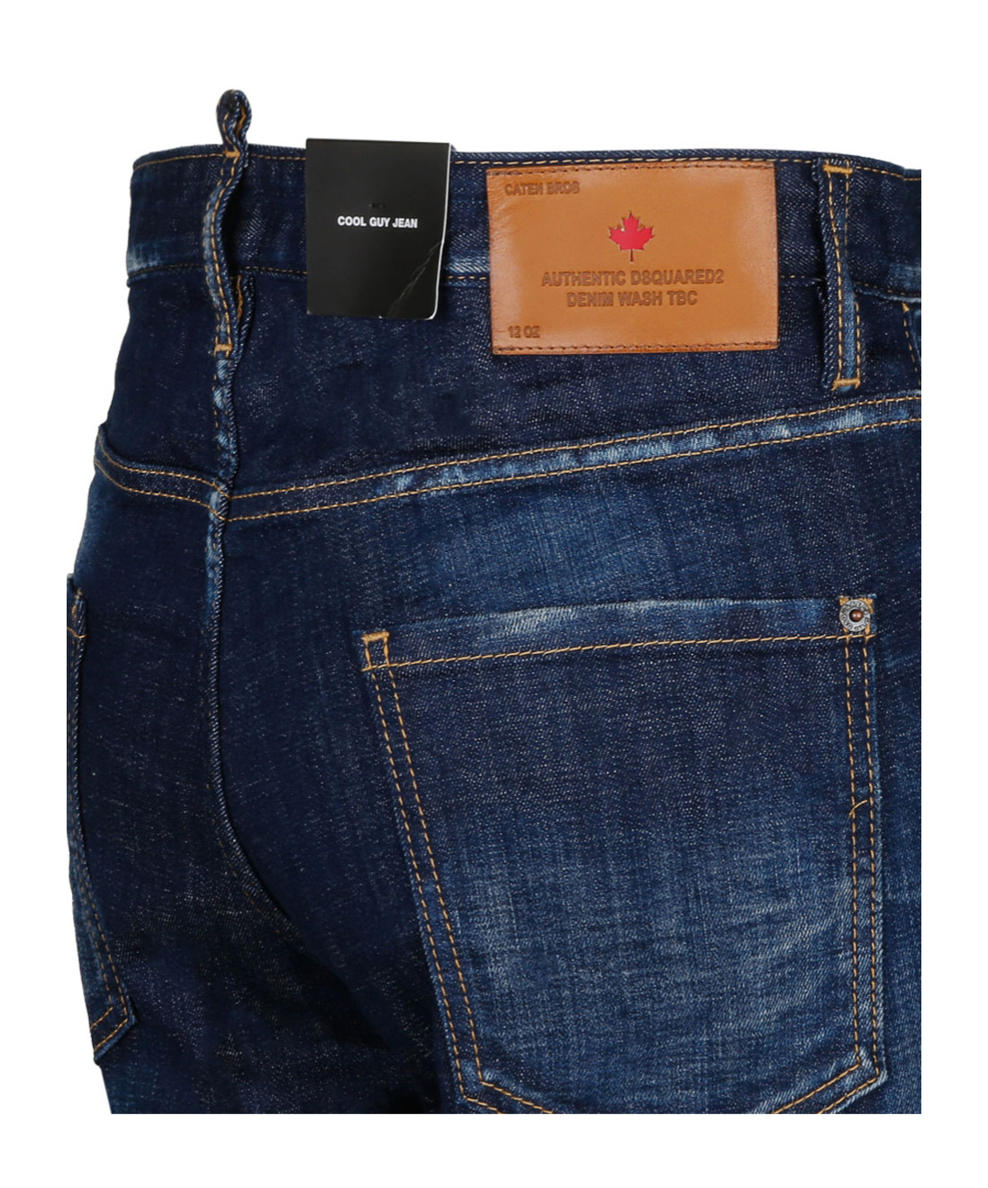 Dsquared2 Blue Jeans With Belt Loops And Logo Patch On The Rear In Blue
