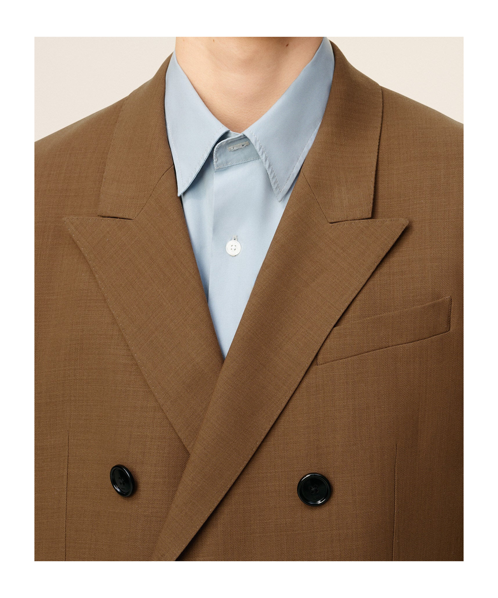 Ami Alexandre Mattiussi Ami Double-breasted Light Wool Twill Blazer