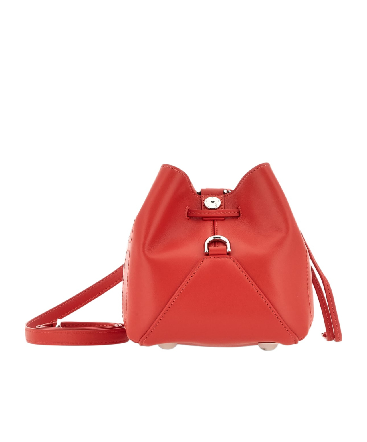 Hogan Mini Hocket Drawstring Bucket Bag In Red