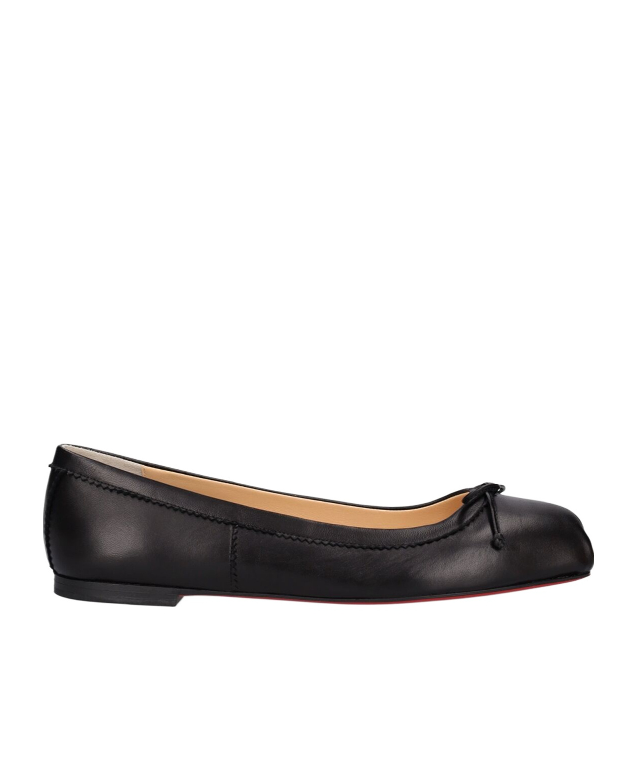 Christian Louboutin Mamadrague Patent Bow Red Sole Ballerina Flats