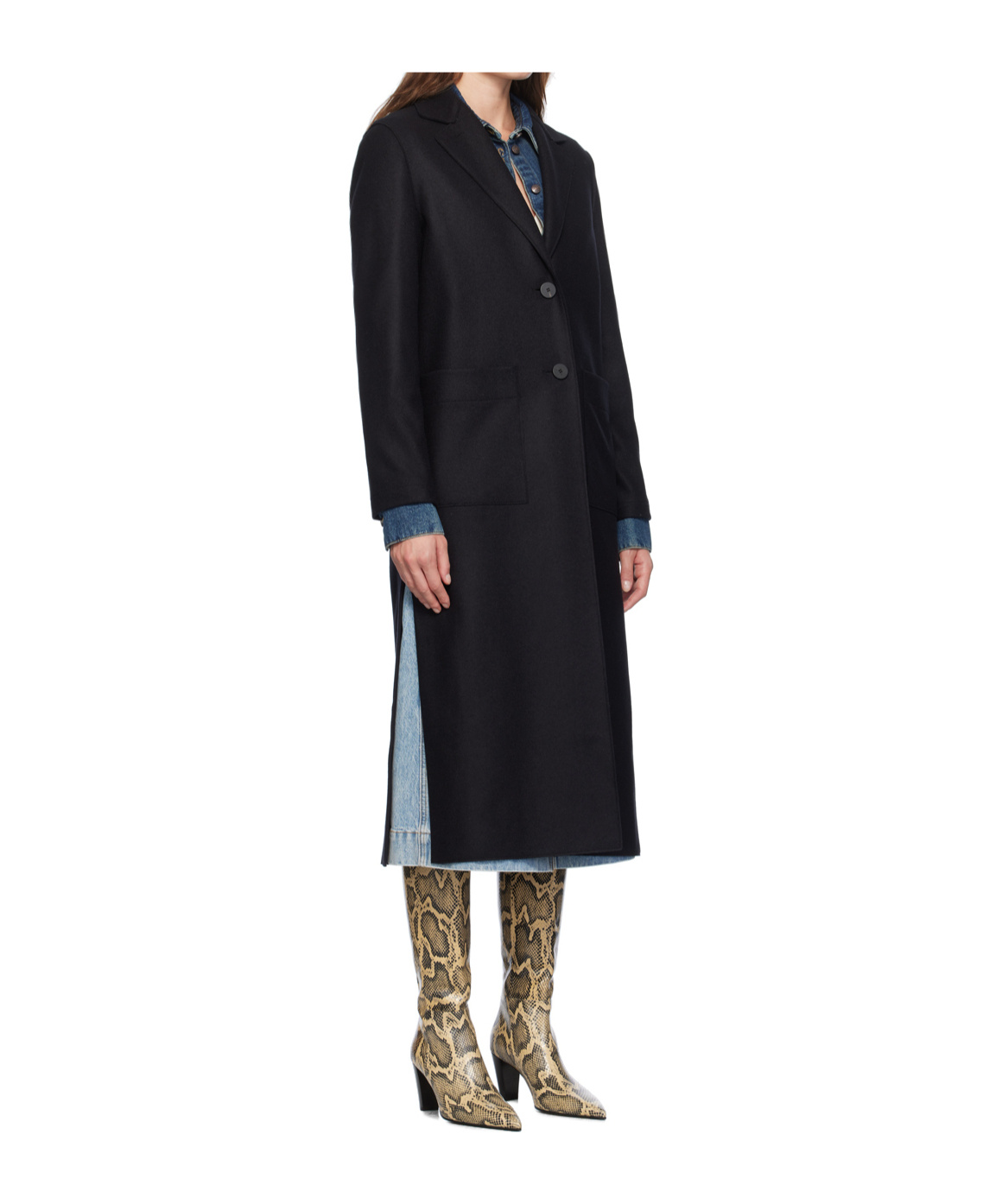HARRIS WHARF LONDON SINGLE-BREASTED COAT