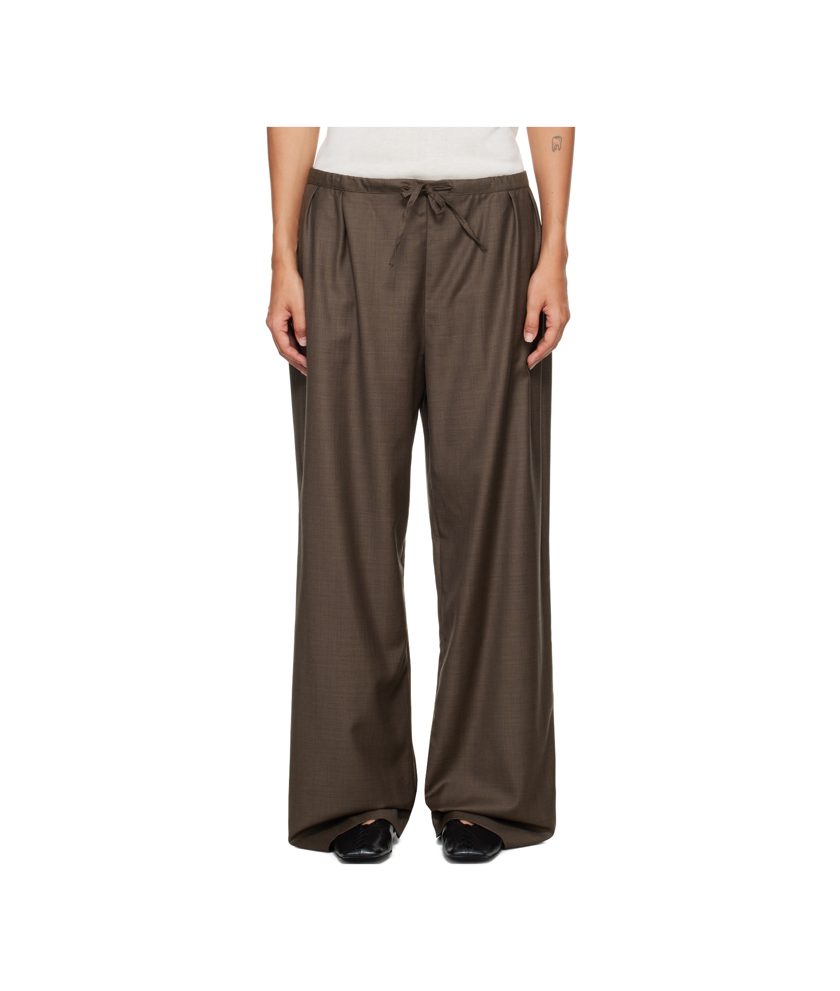 Loulou De Saison Drawstring Trousers In Black