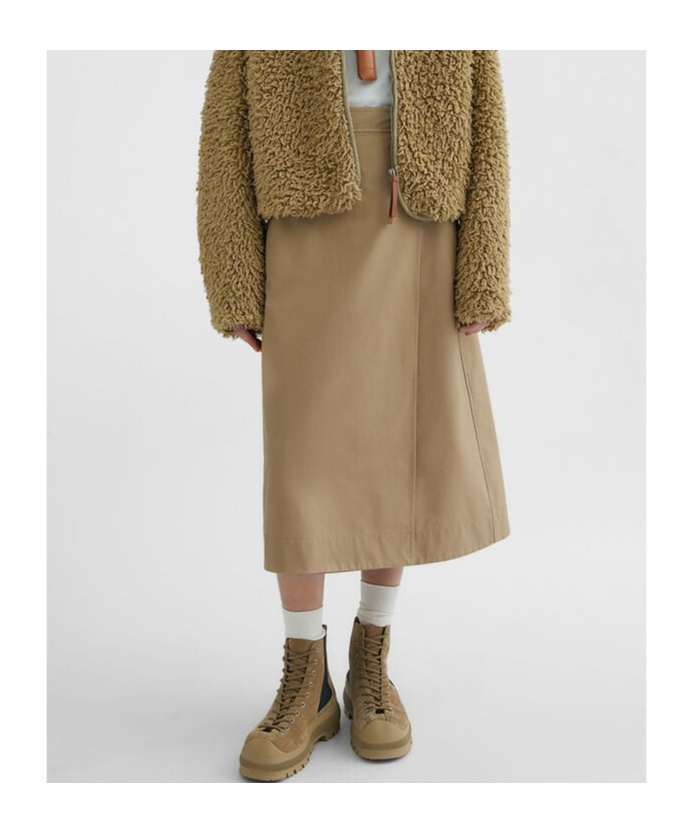 Jil Sander A-line Midi Skirt With High Waist In Green