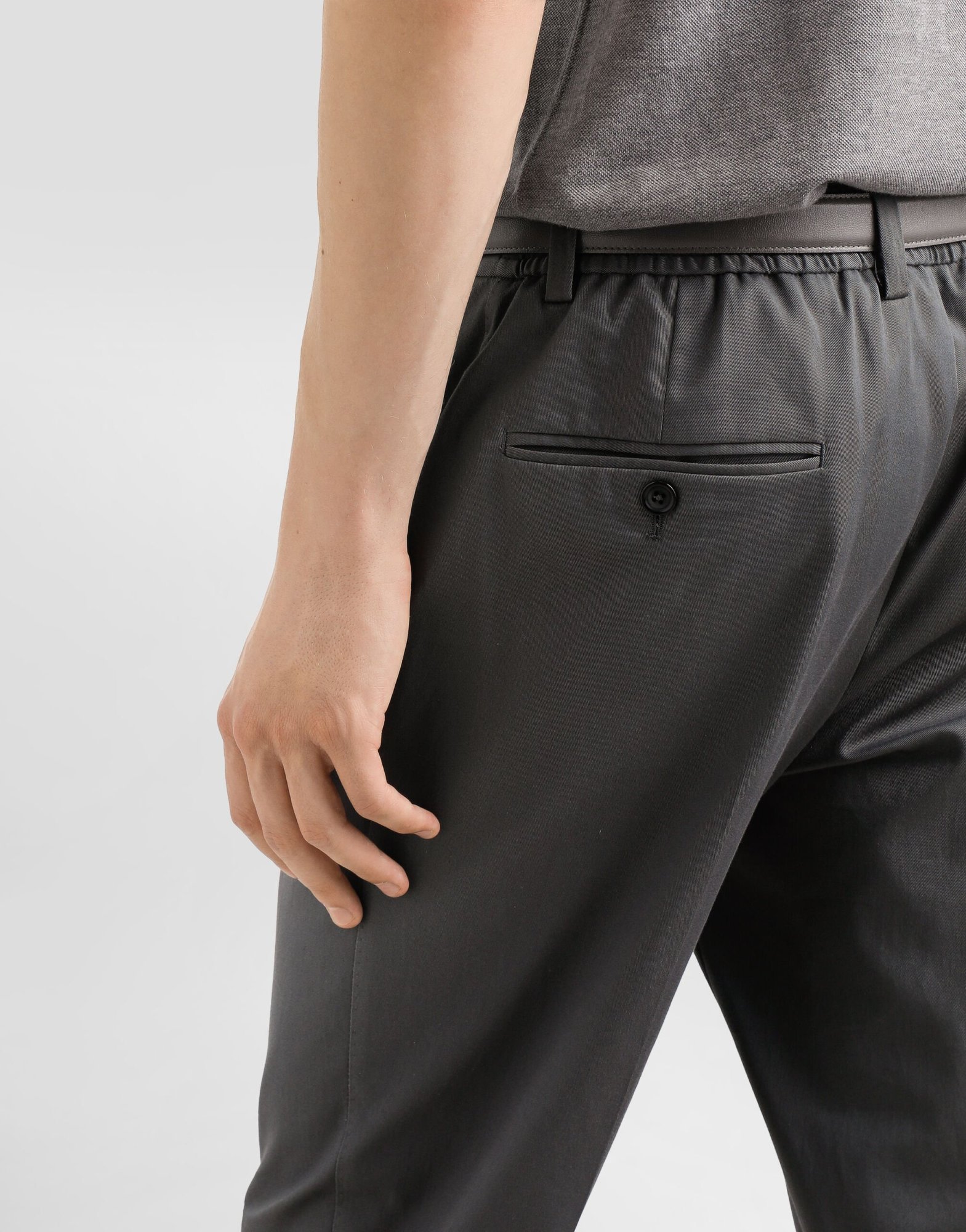 Dolce & Gabbana Cotton Slim Trousers In Black