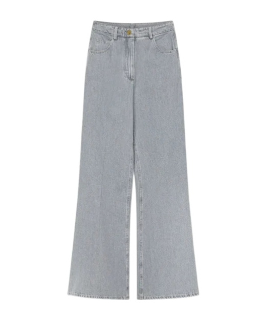 Forte Forte Wide-leg Denim Trousers Five Pockets In Blue