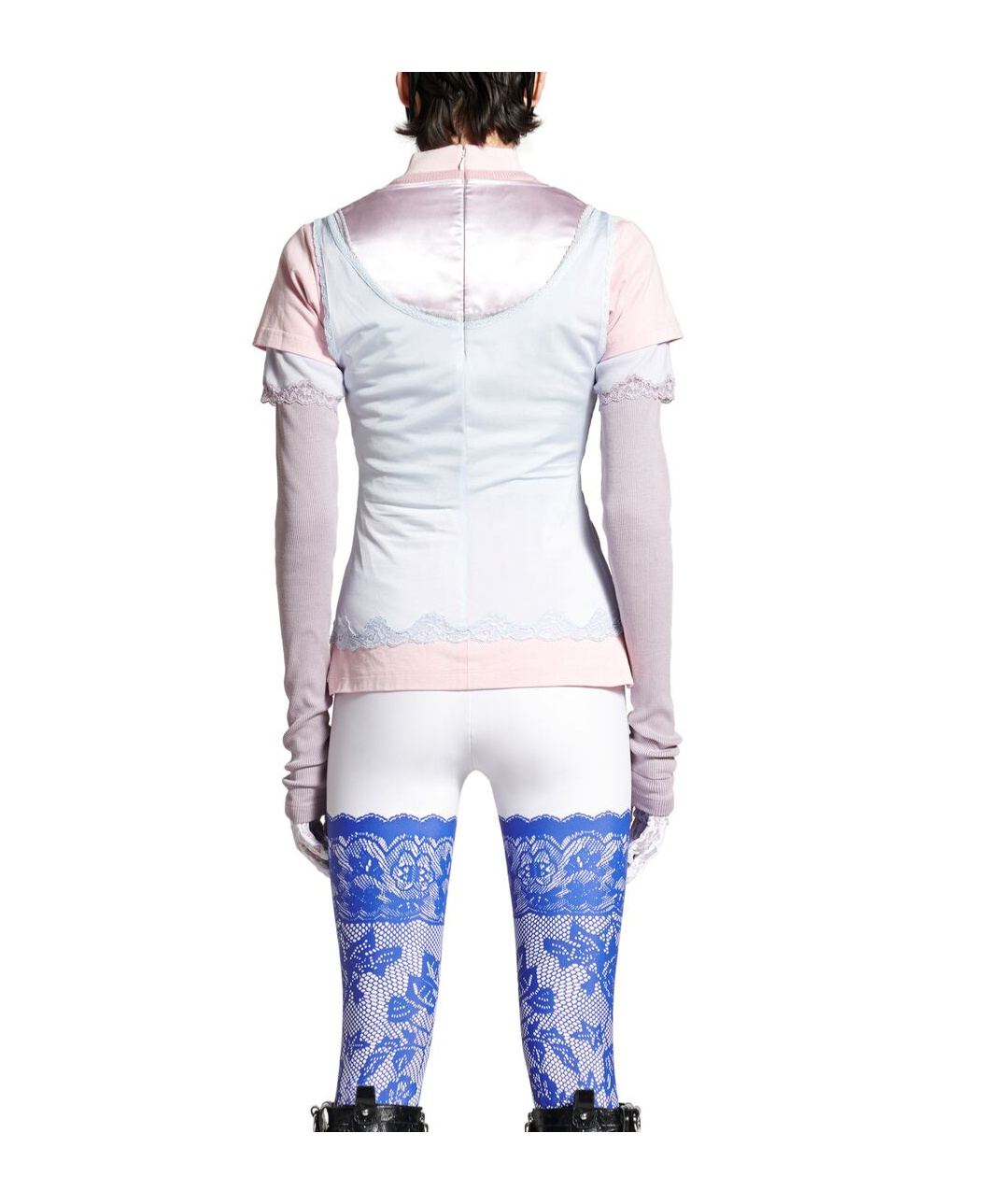 Balenciaga Multicolored Layered Blouse In White