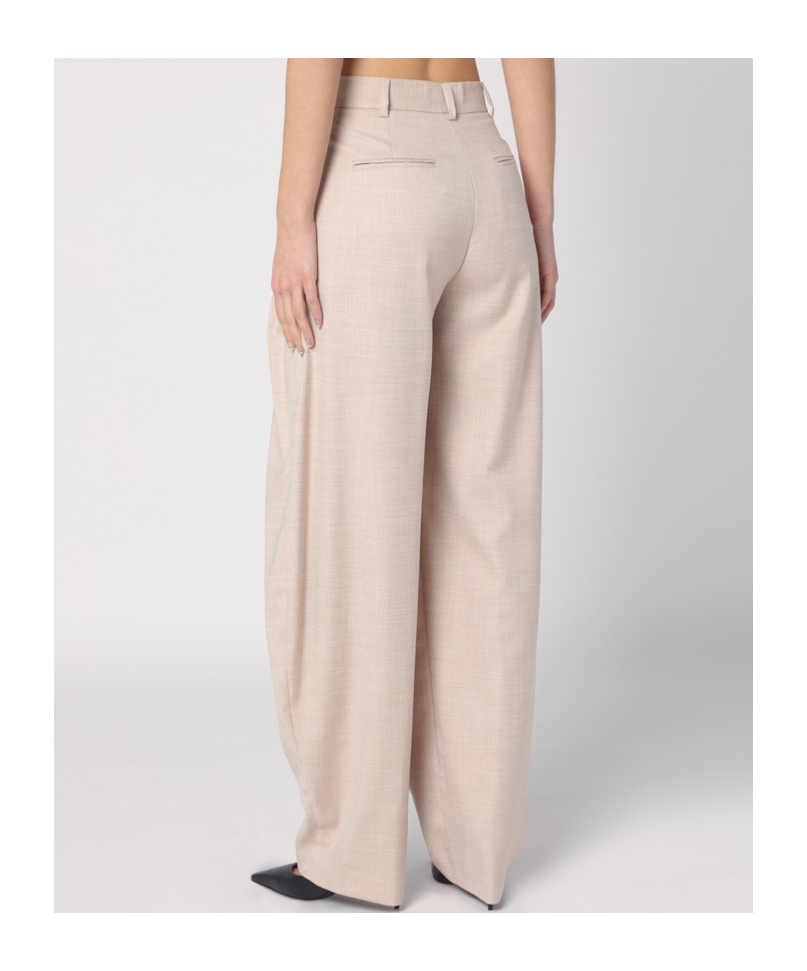 The Andamane Belt-loop Casual Pants In Nude