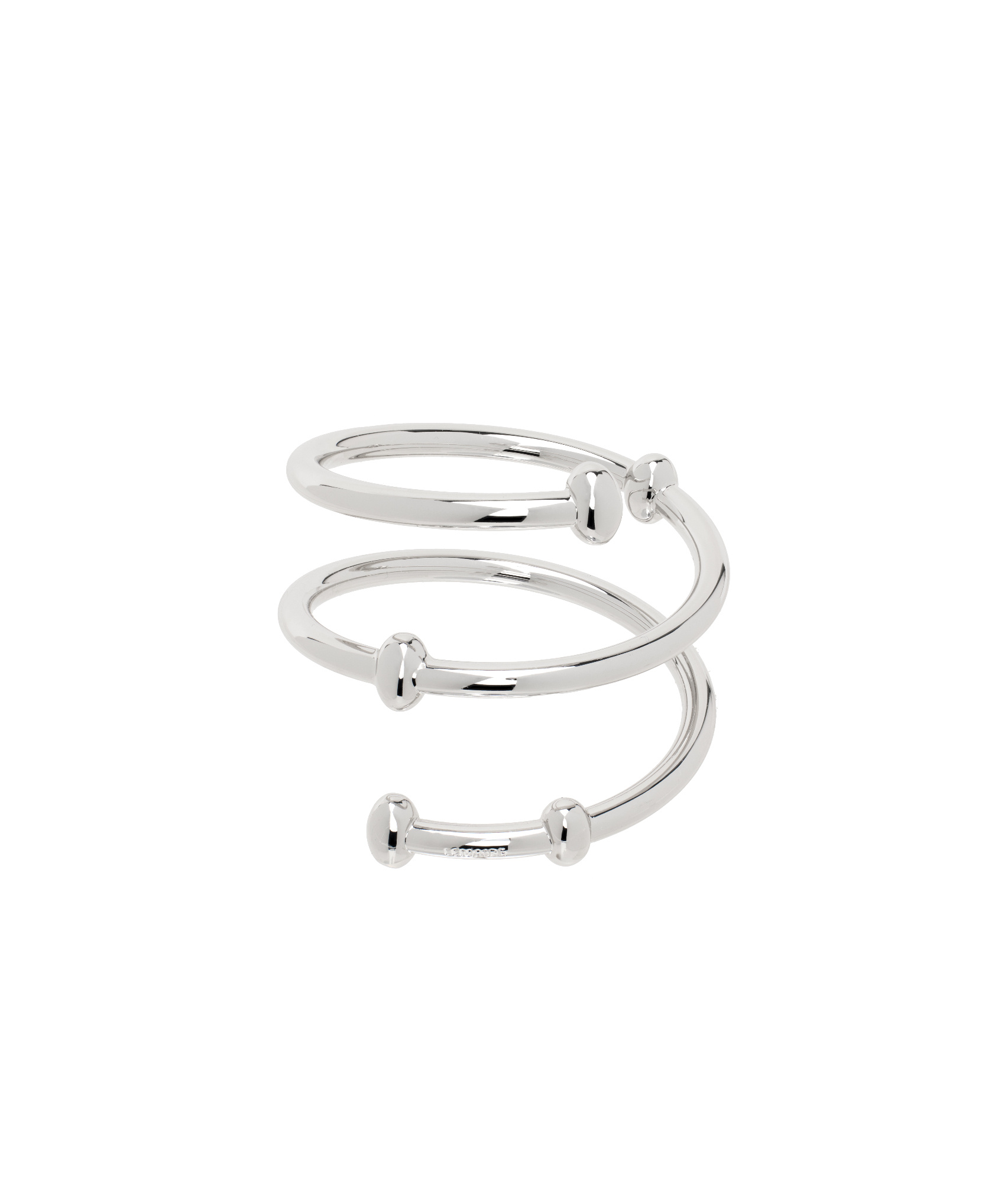 Lemaire Croissant Spiral Keychain In White