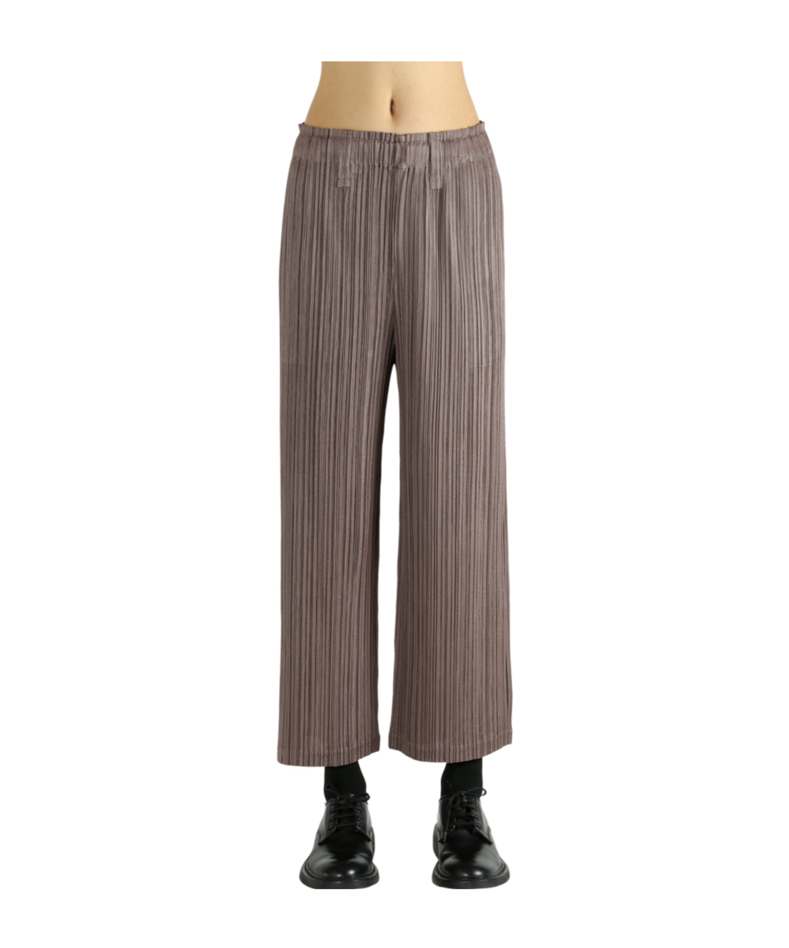 Issey Miyake Pleated Casual Pants In Brown