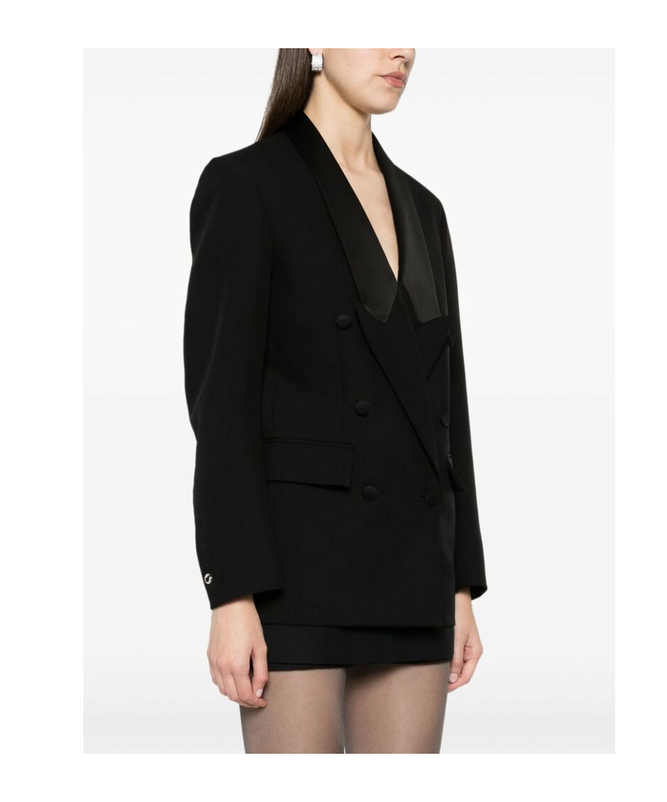 Coperni Double-breasted Blazer In Black