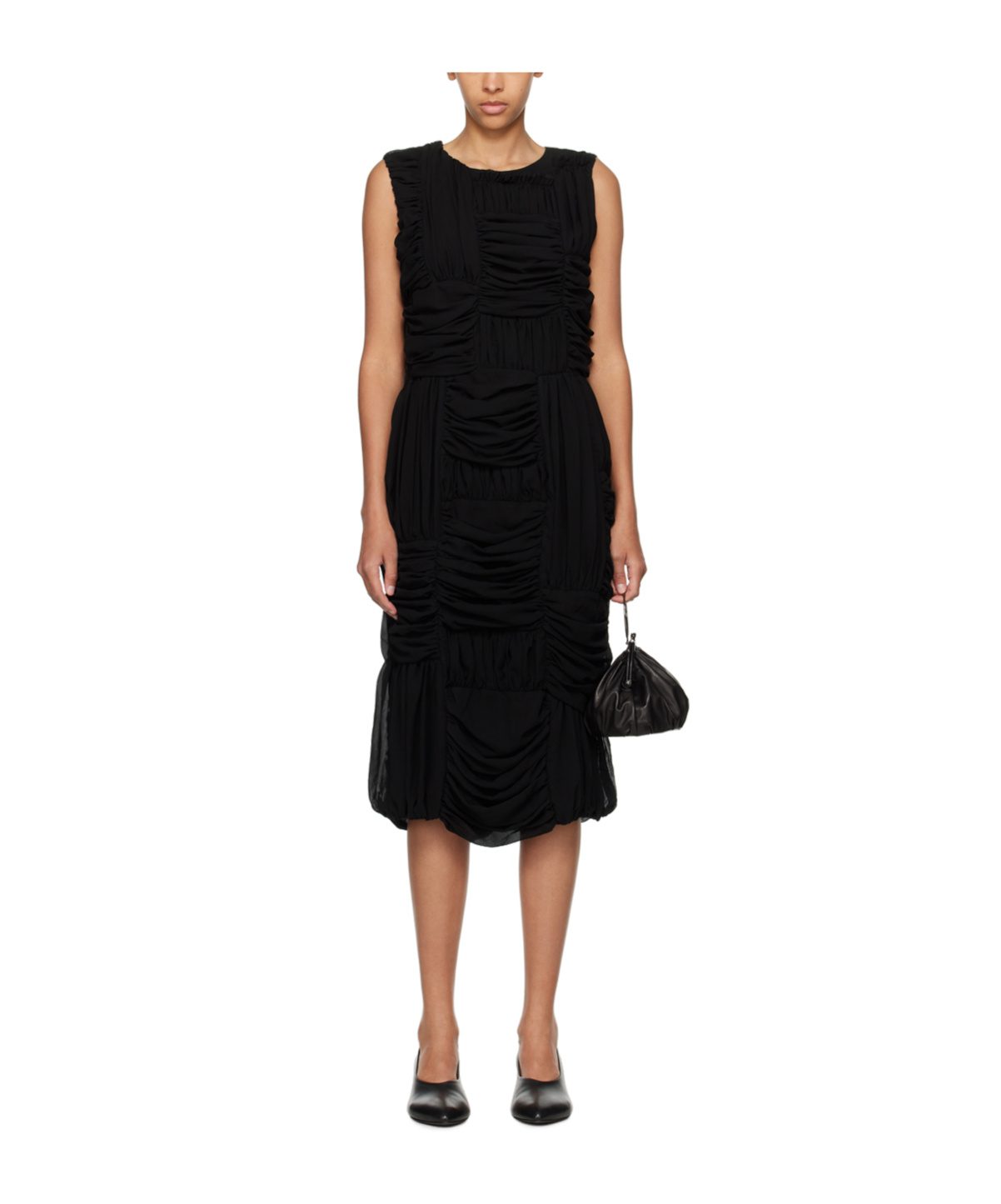 COMME DES GARÇONS PULLED ROUND NECK DRESS 