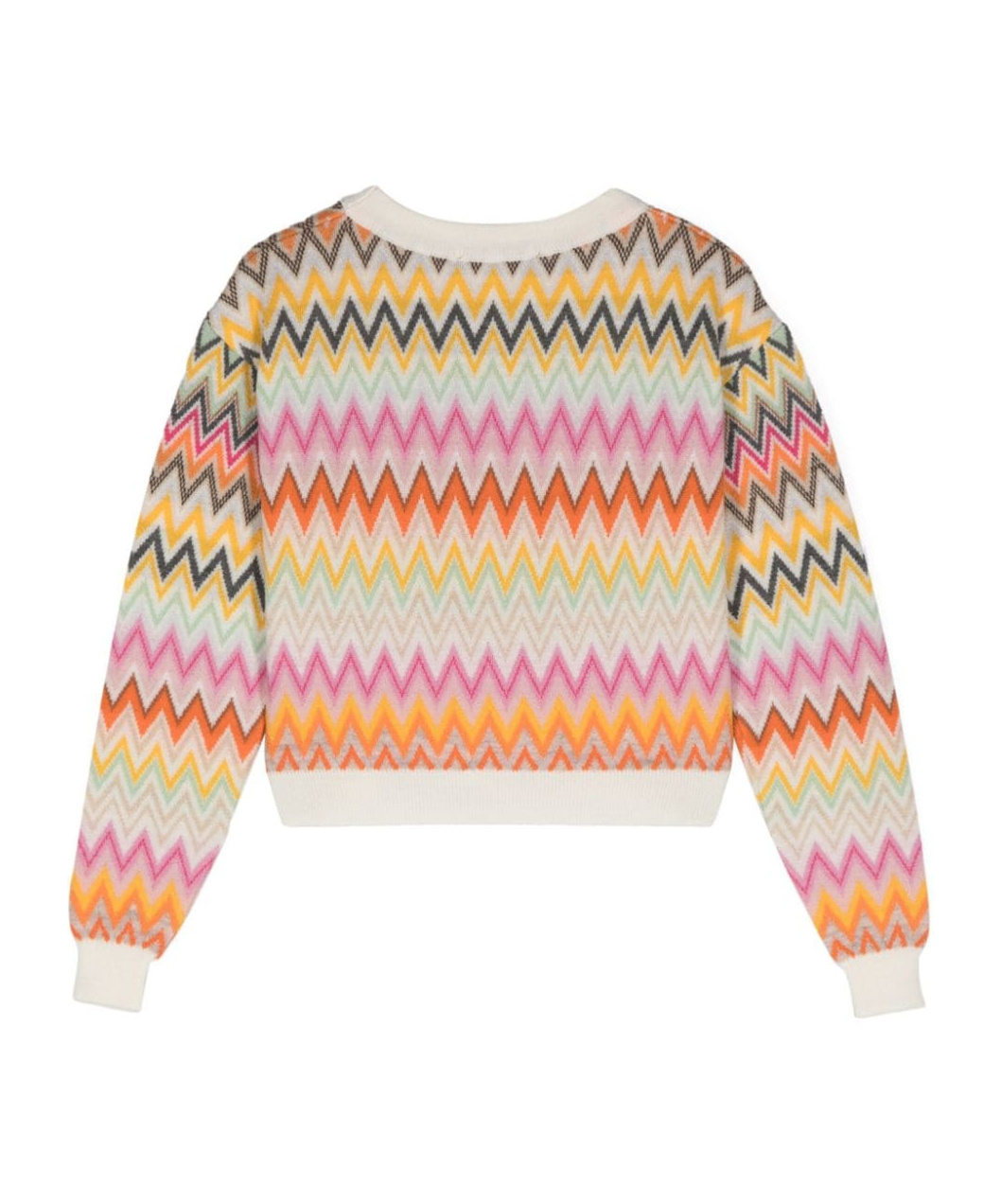 Shop Missoni Zigzag Jacquard Wool Jumper In Multicolor