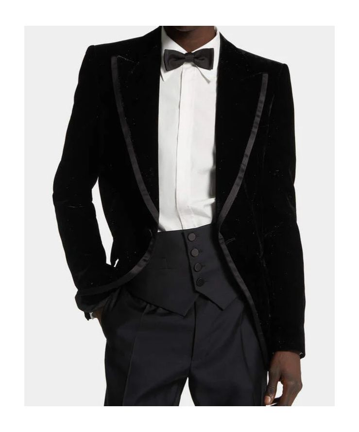 Dsquared2 Velvet Blazer In Black