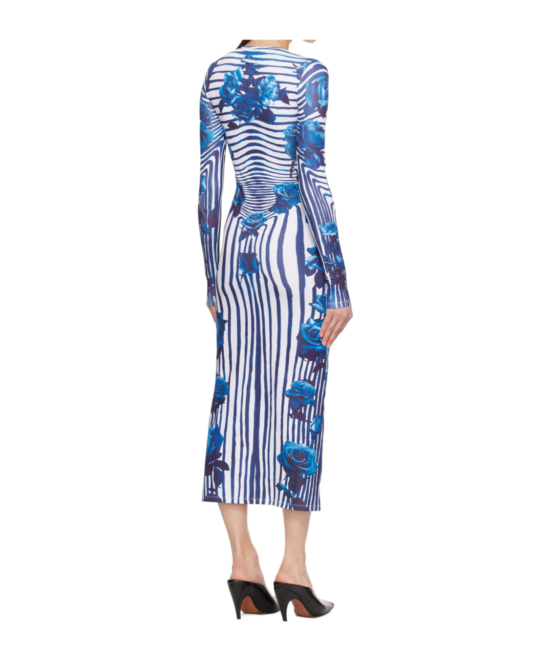 Jean Paul Gaultier Flower Body Morphing Long Sleeve Dress