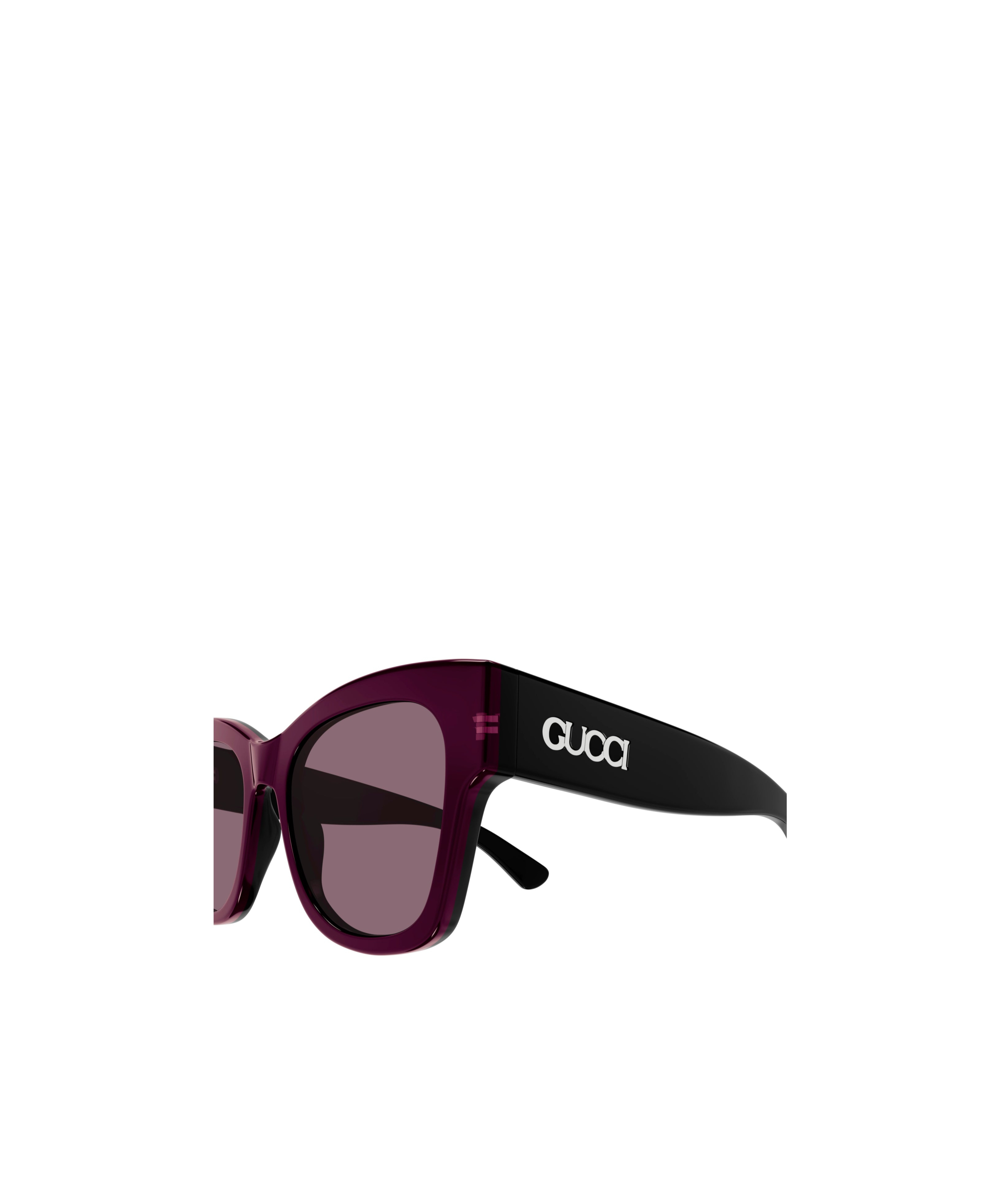Gucci Double G Rectangle-frame Sunglasses In Black