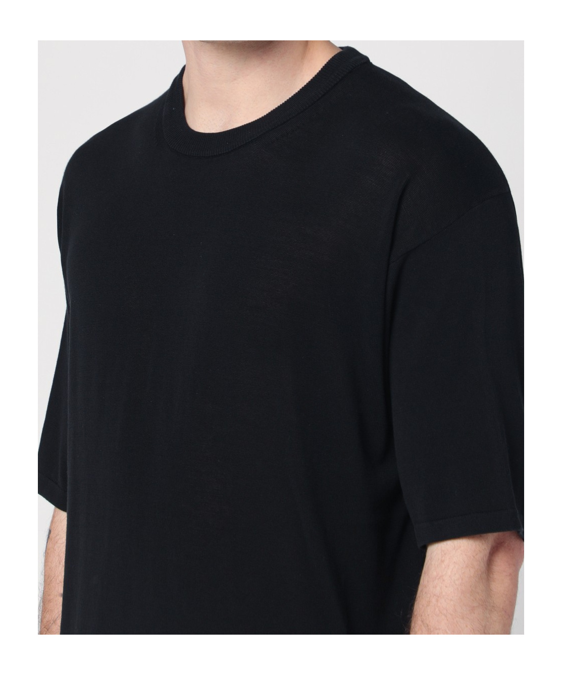 Roberto Collina Knit T-shirt In Black