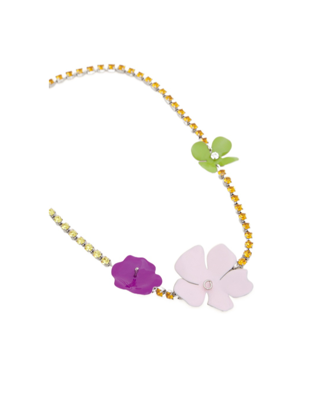 Marni Flower Embellished Necklace In Gold