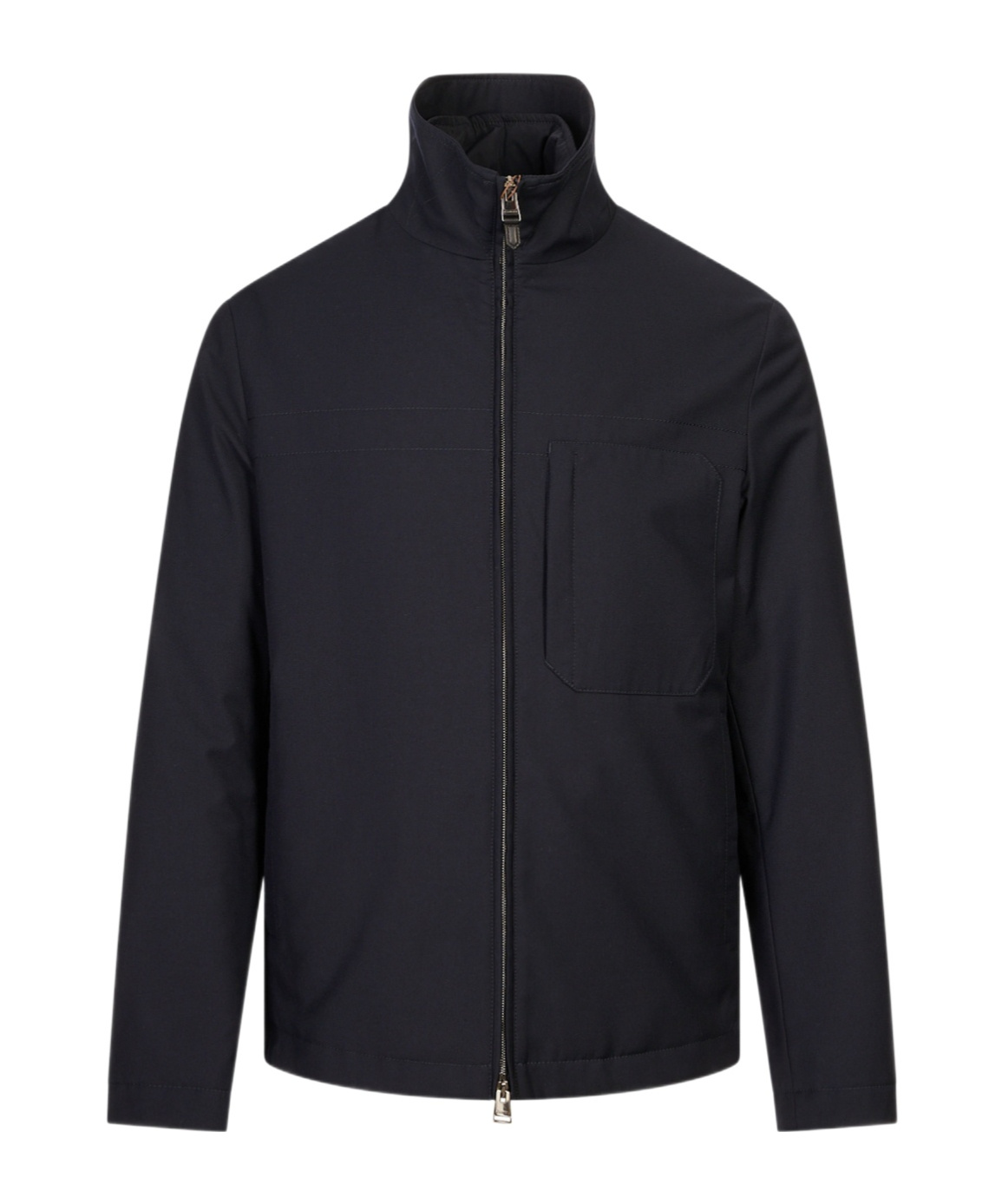 Canali Long-sleeved Casual Jacket In Black