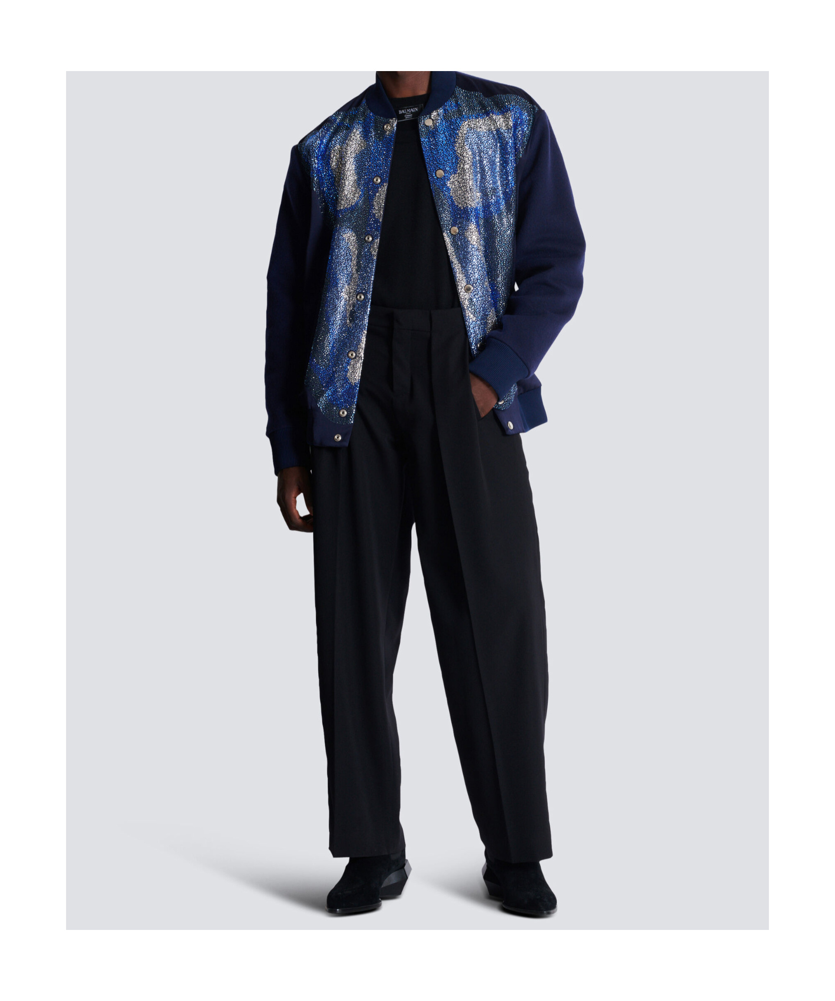 Balmain Straight Leg Pleated Pants With Pockets And Belt Loops In Black