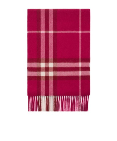 Burberry Checked Cashmere Scarf In Red
