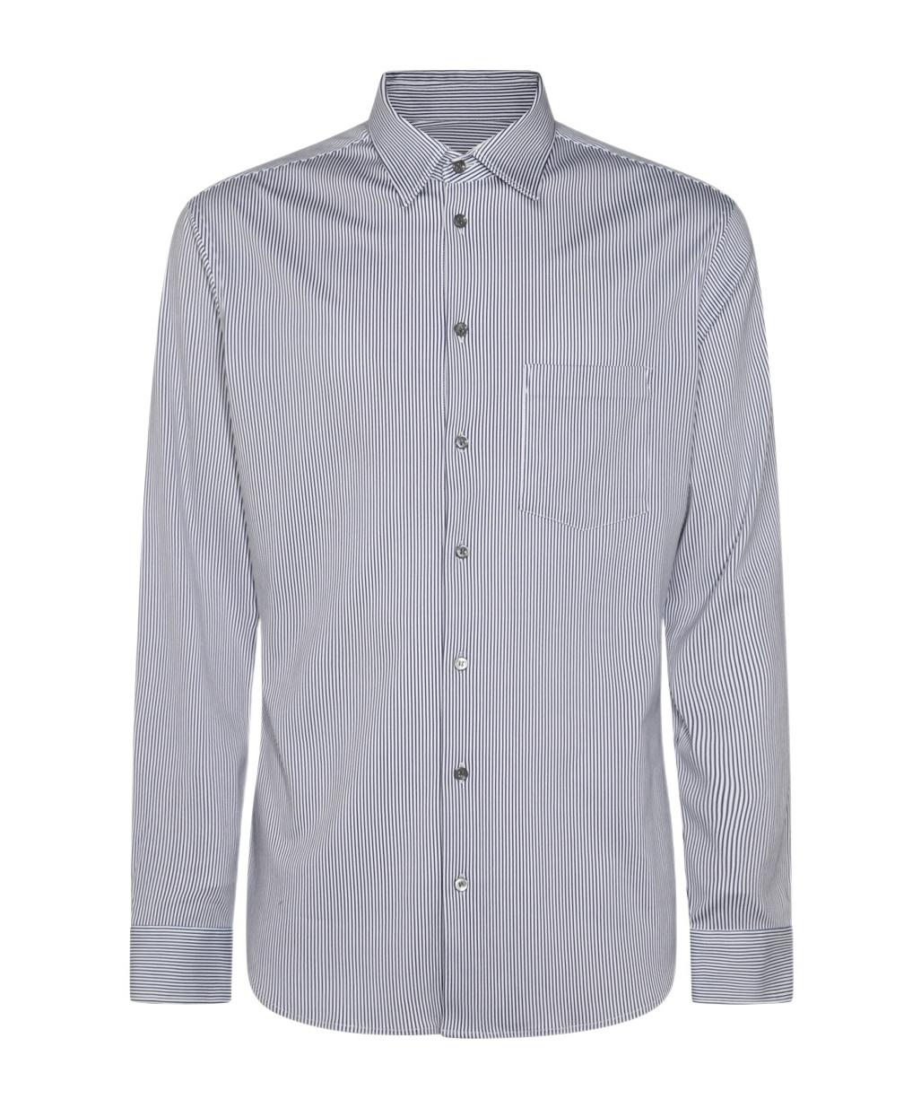 Giorgio Armani Pinstripe Shirt In Gray