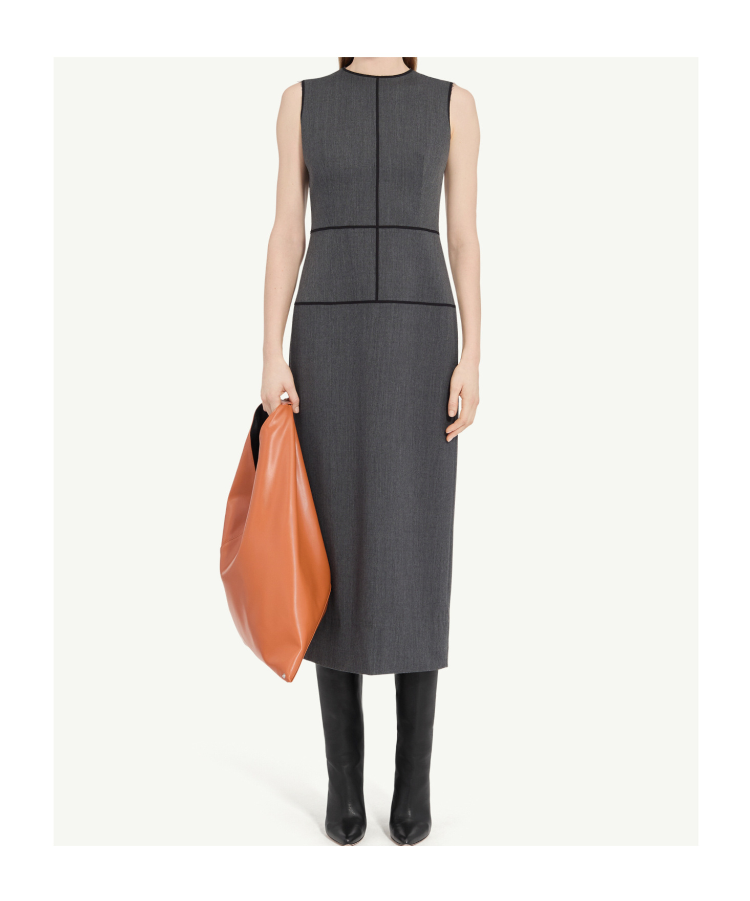 Mm6 Maison Margiela Midi Dress In Gold