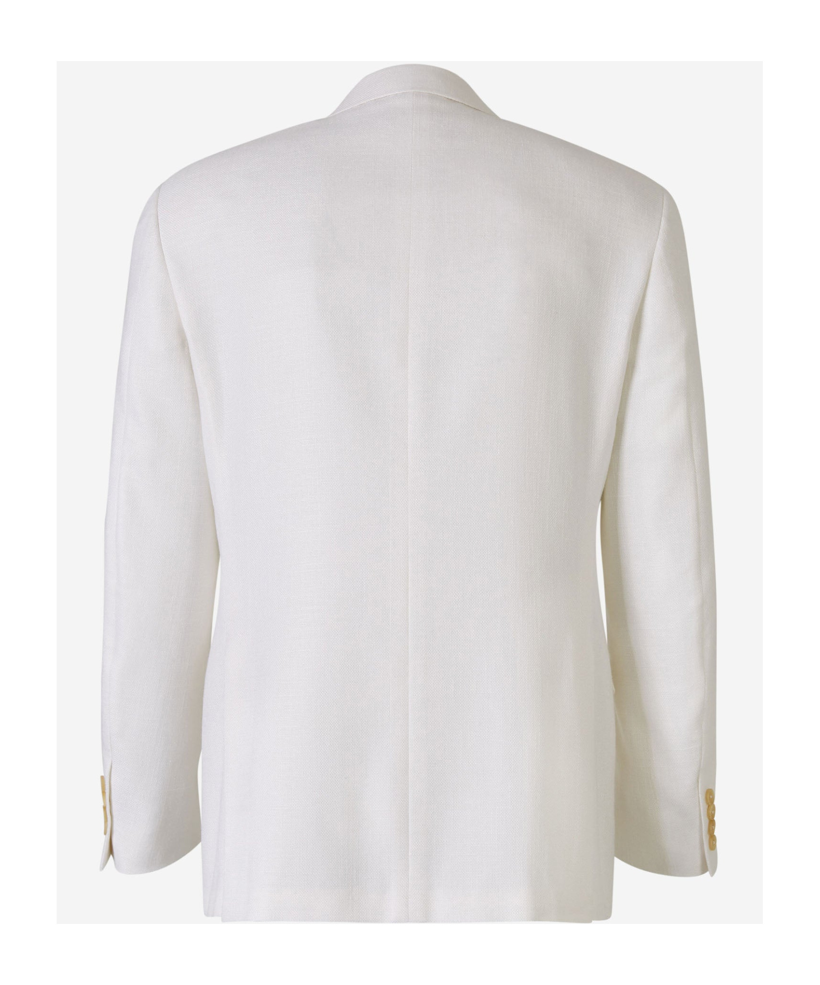 Canali Textured Silk Blazer In White