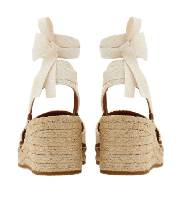 Ferragamo 70mm Logo-jacquard Espadrilles In Brown
