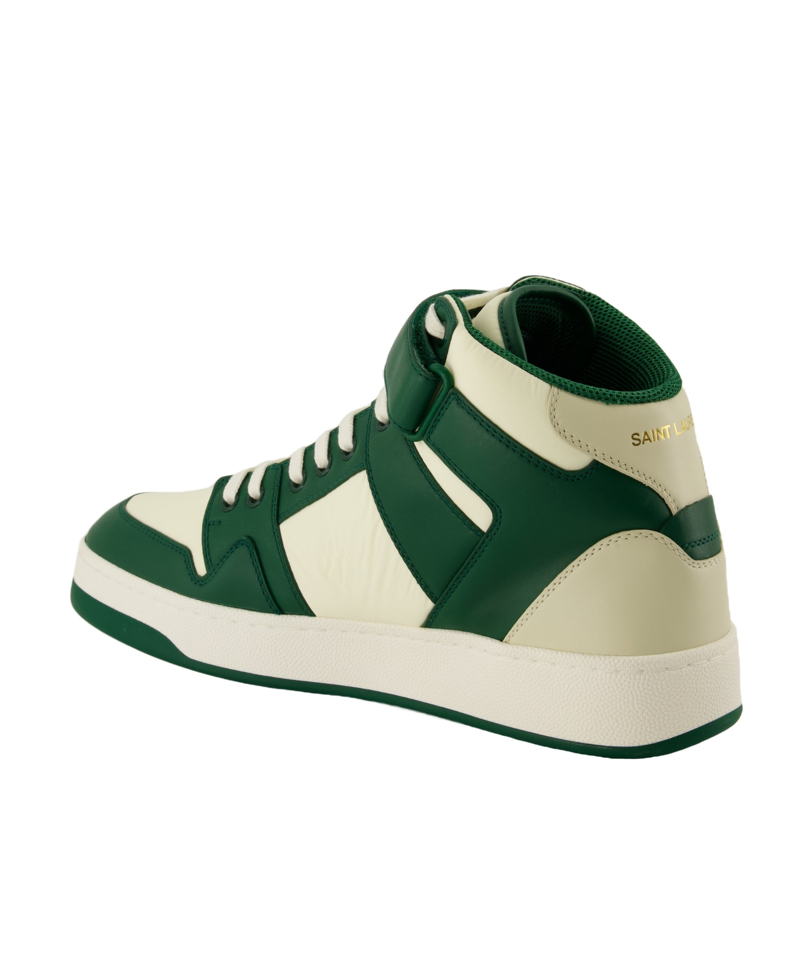 Saint Laurent Lax Lace-up Sneakers In Green