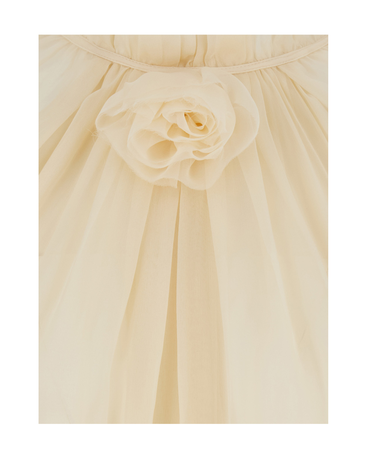 Alberta Ferretti Balloon-sleeve Satin Blouse In Neutral