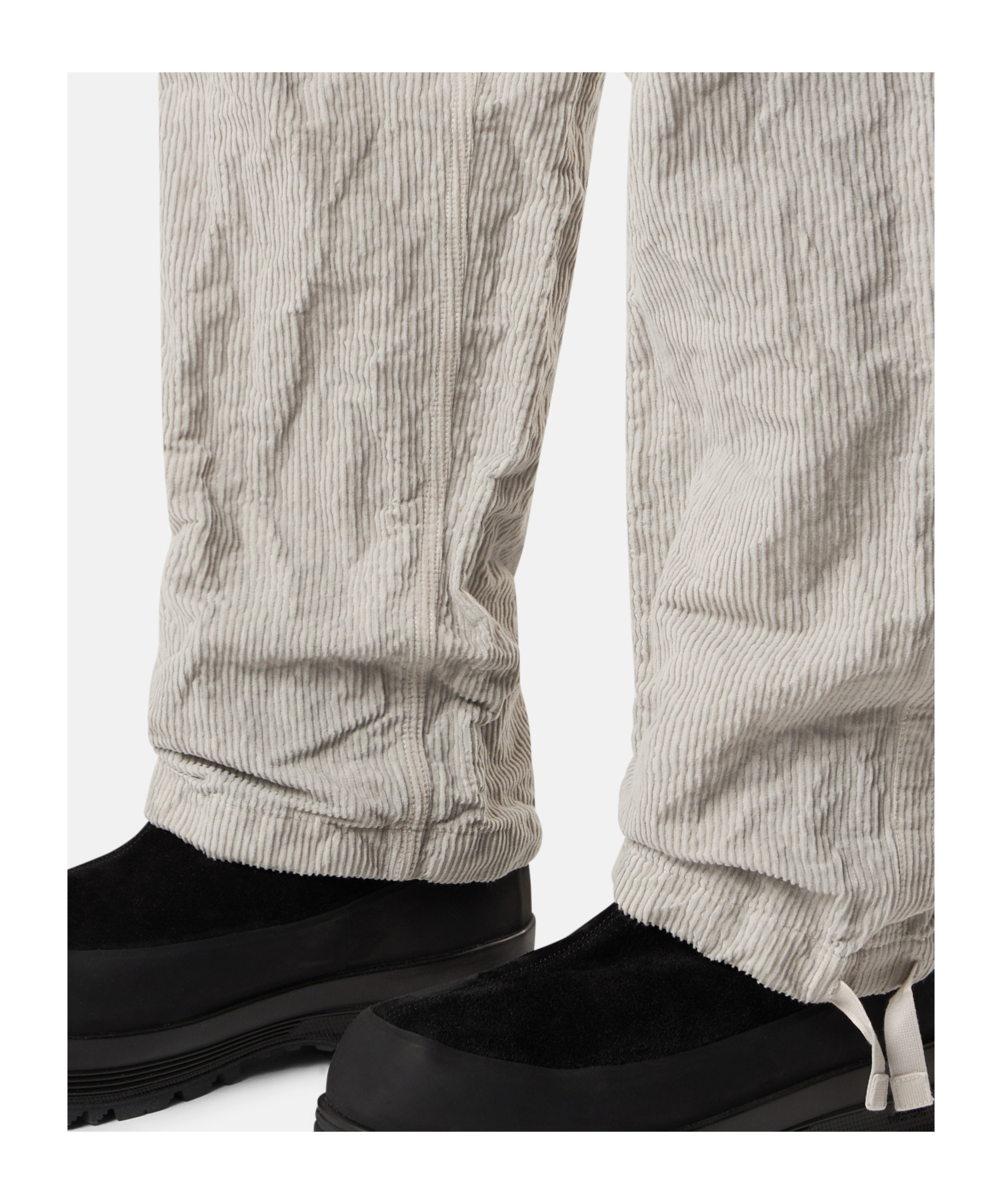 Stone Island Loose-fit Cargo Trousers With Adjustable Waist Straps In Gray