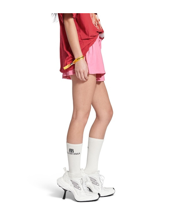 Balenciaga Women's Laurel Classic Football Shorts Mini Skirt In Baby Pink