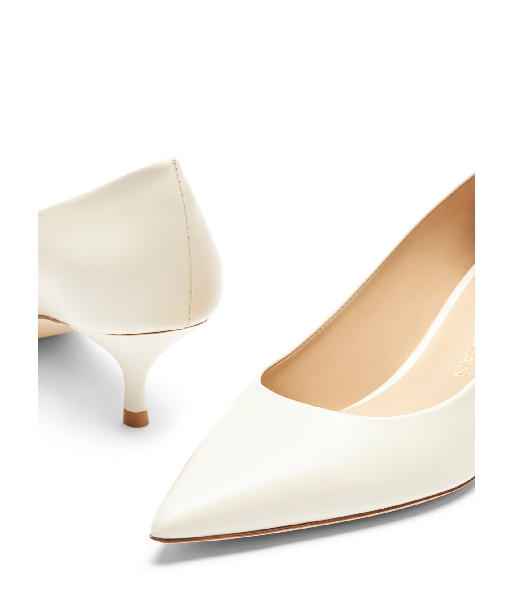 Stuart Weitzman Pointed High Heels In White