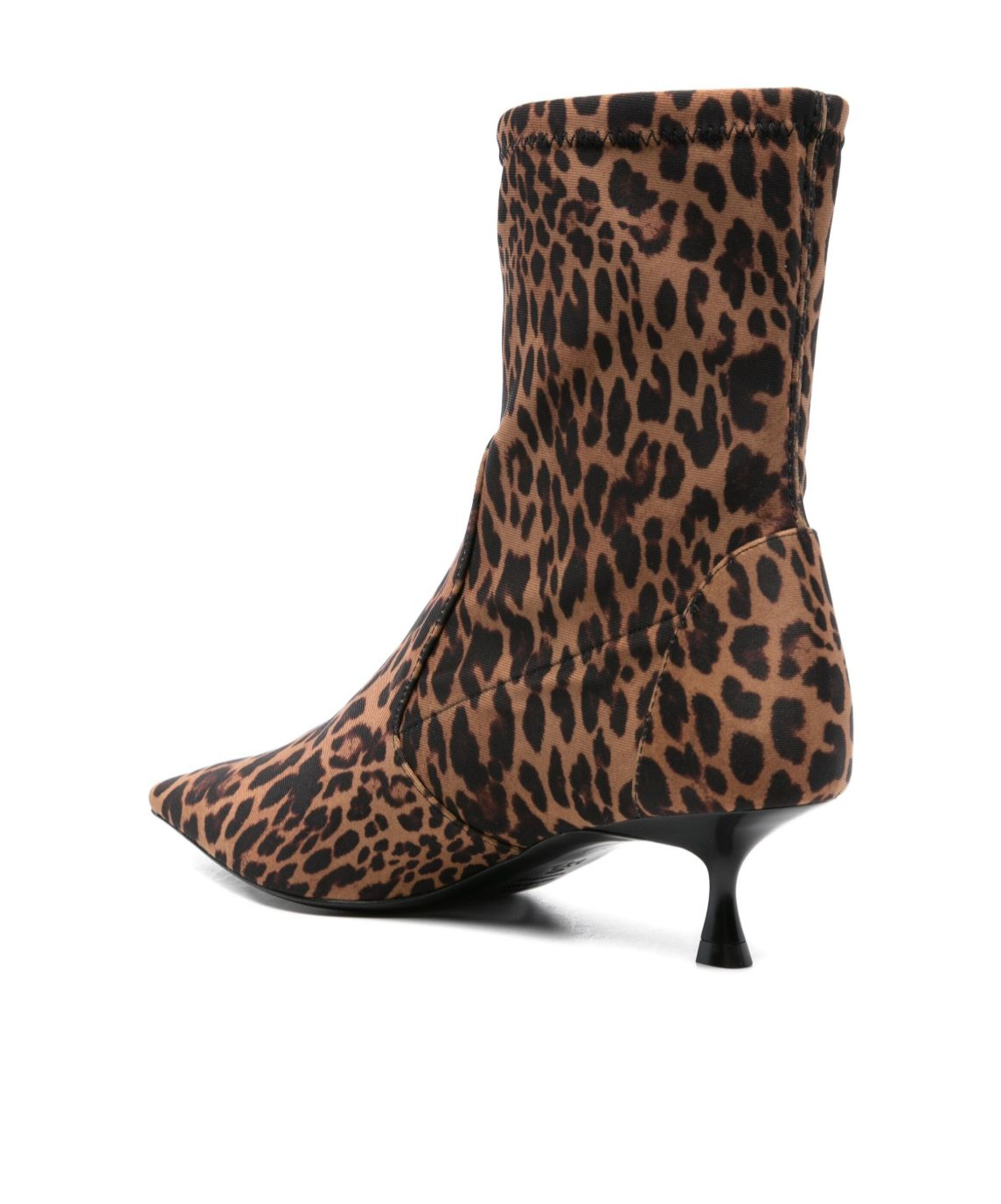 Stuart Weitzman Leopard-print Pointed-toe Boots In Brown