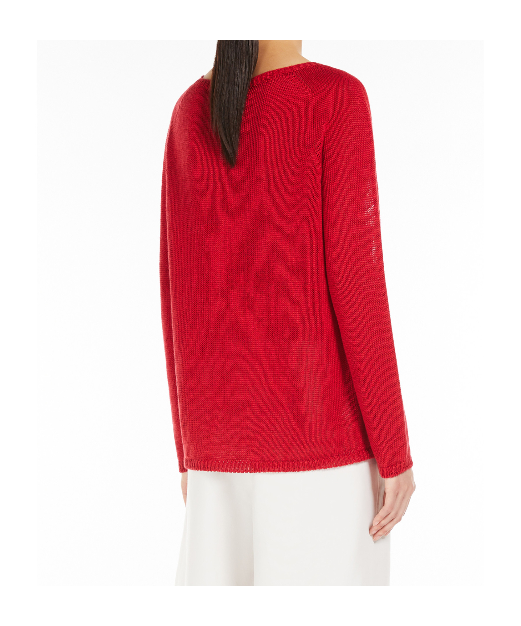 Max Mara Long-sleeved Sweater In Red