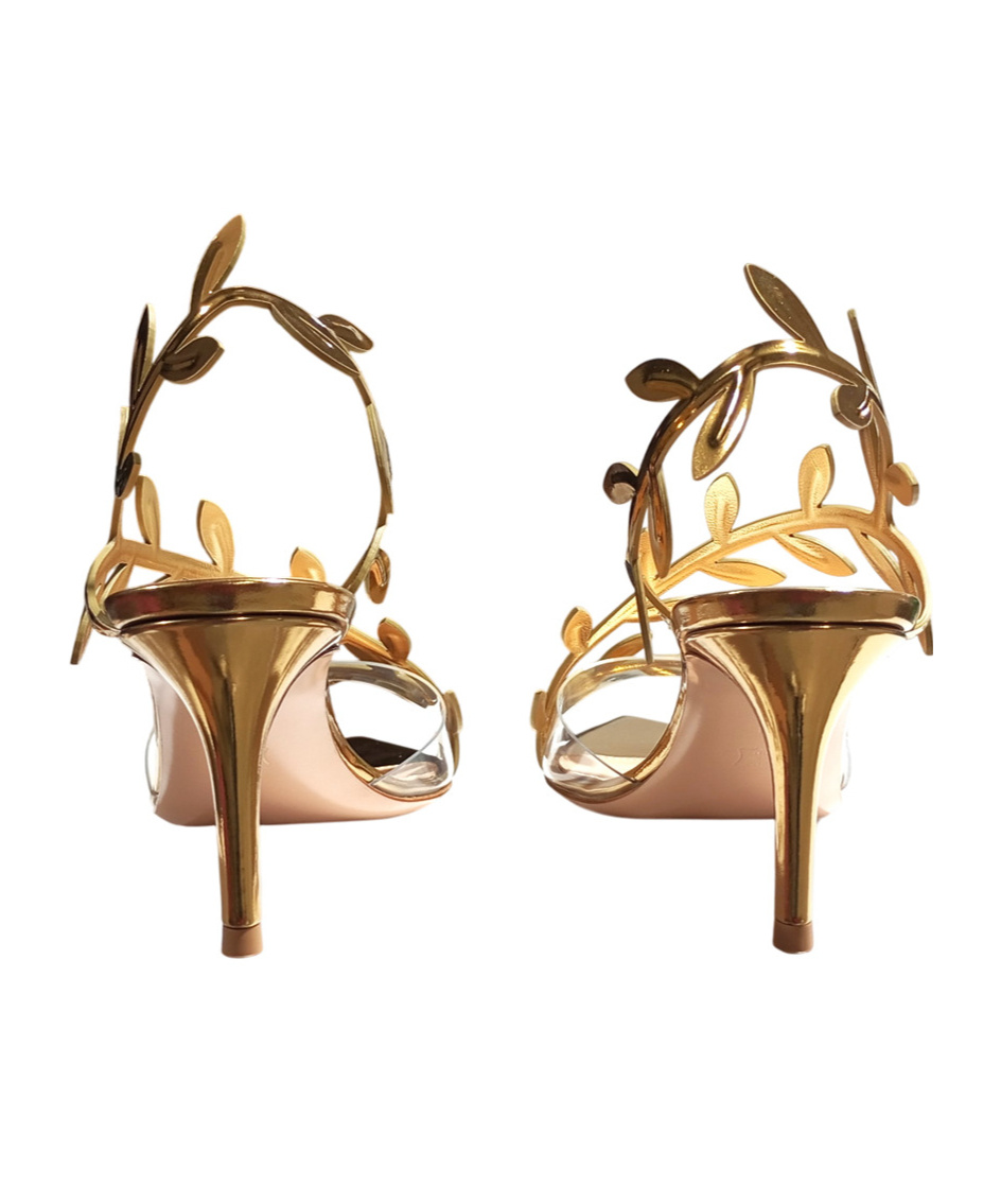Gianvito Rossi Pointed High-heeled Sandals In Brown
