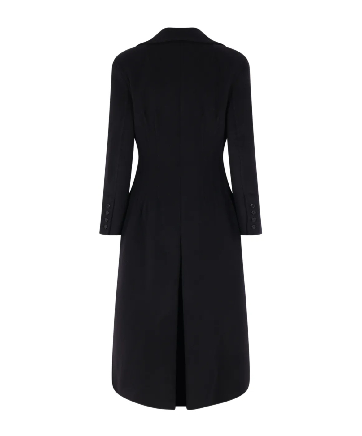 Ermanno Scervino Double-breasted Wool Coat In Black