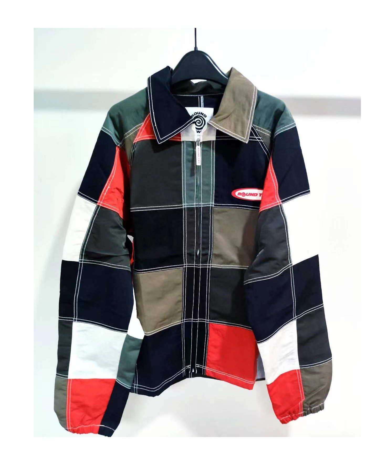 Takashi Murakami Stitched Lapel Denim Coat In Green