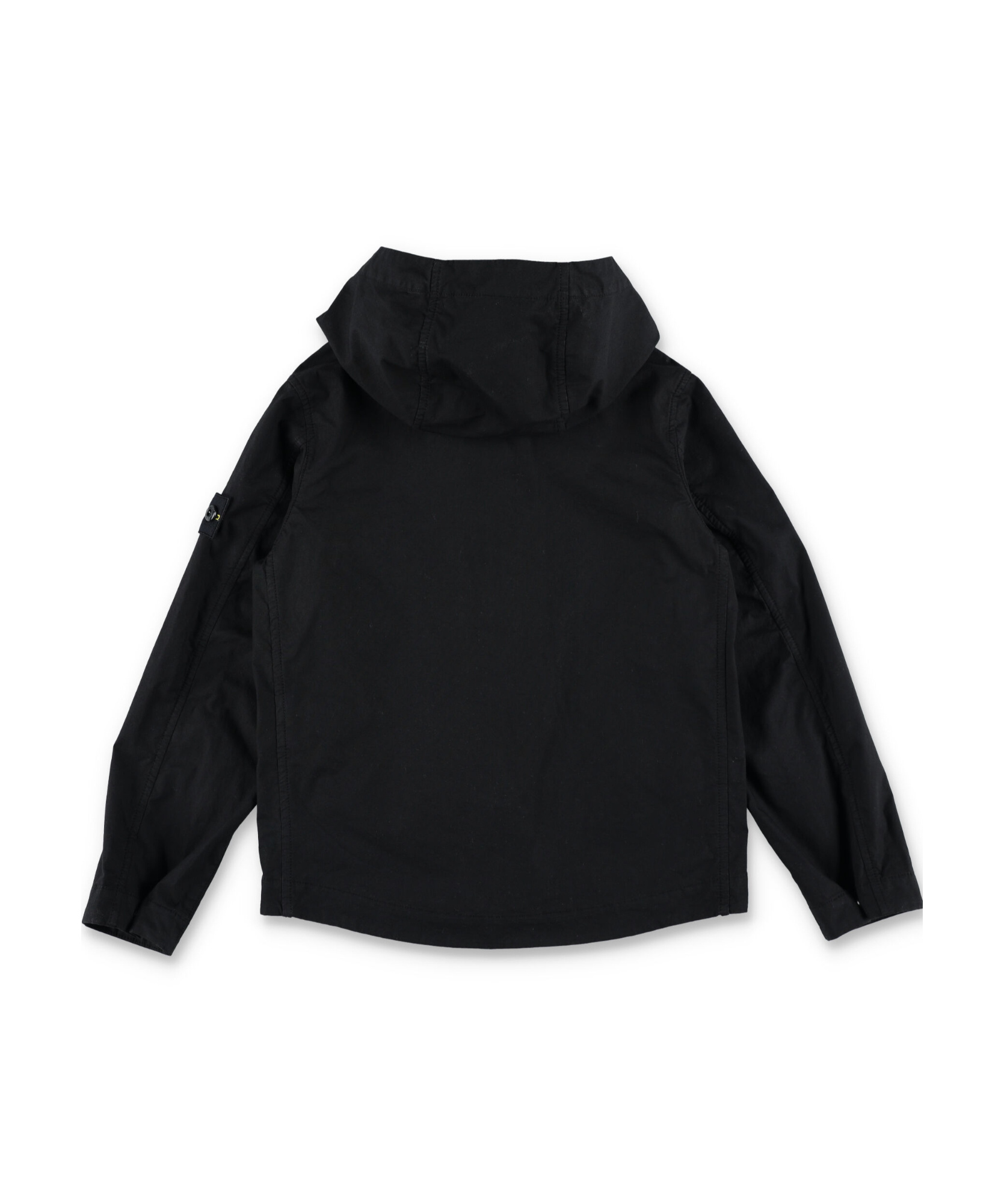 Stone Island Hooded Jacket In Black