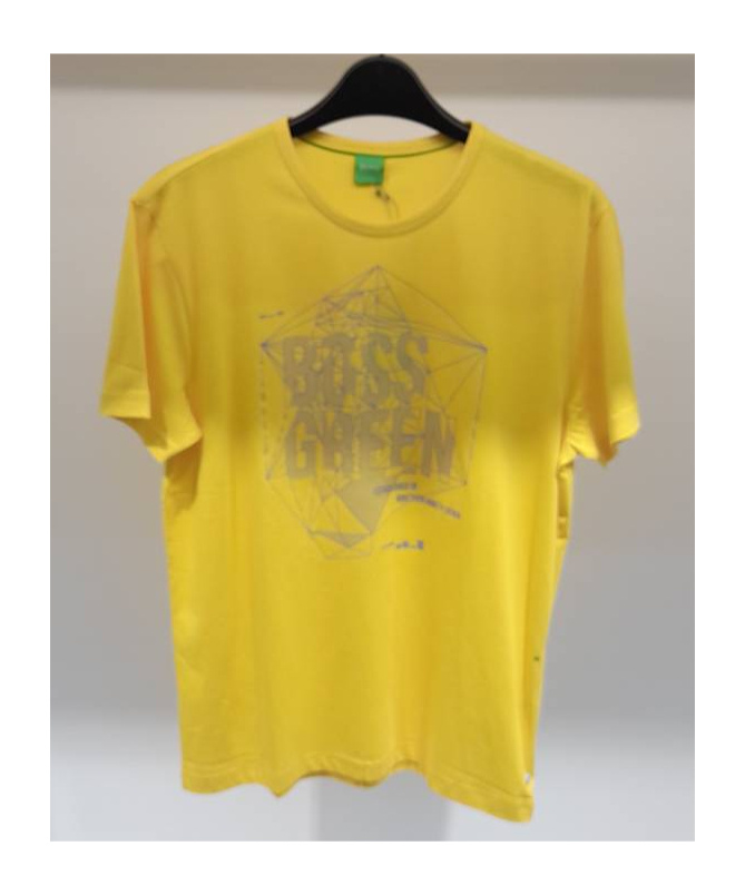 Hugo Boss Logo Short-sleeved T-shirt In Yellow