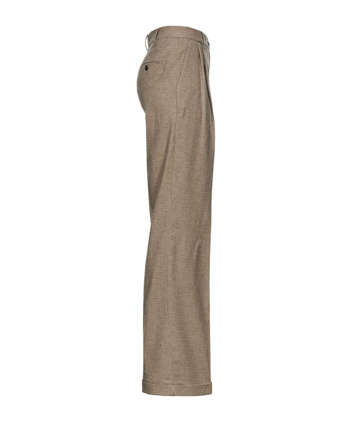 Pinko Vasetto Wide Leg Trousers In Brown