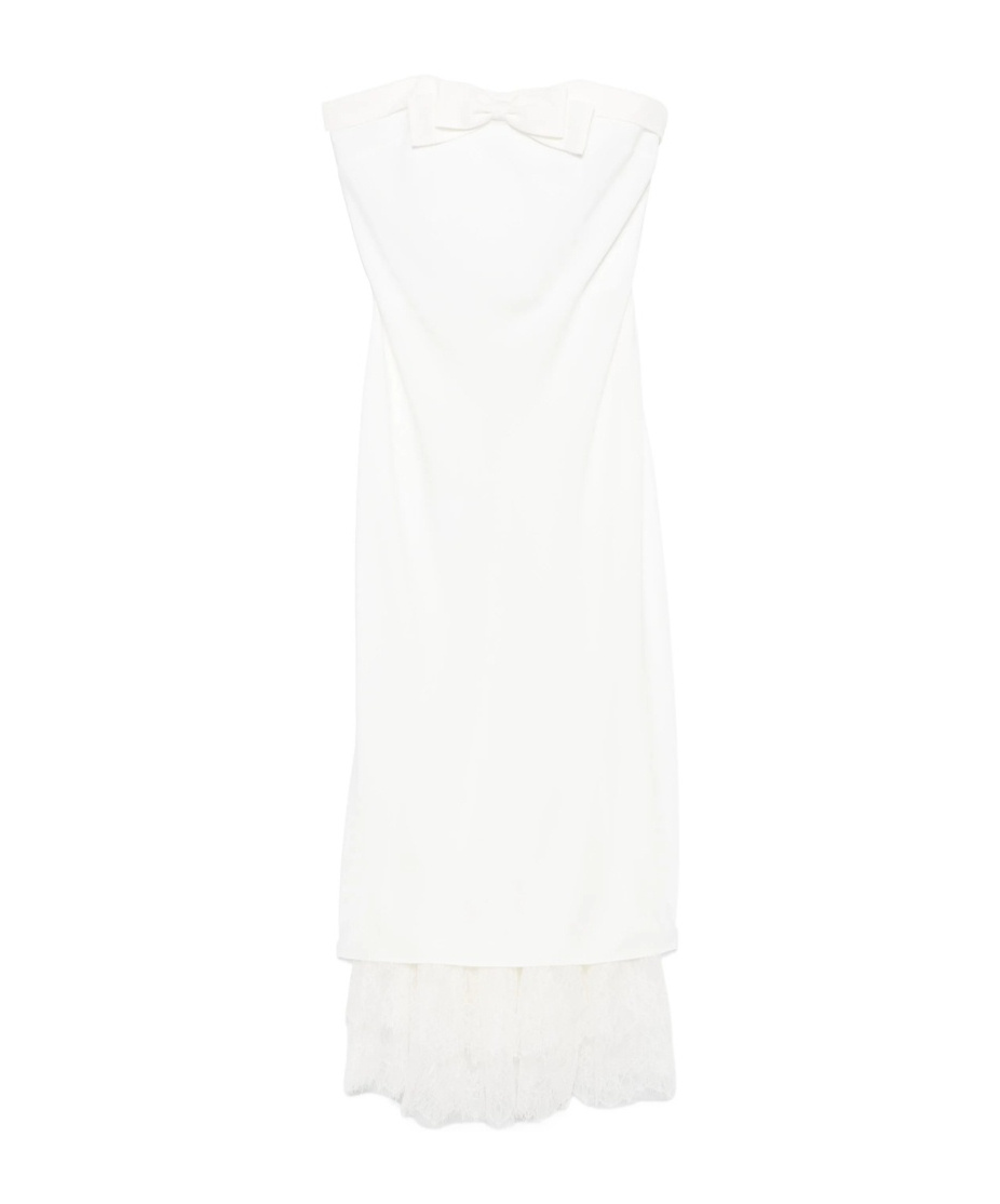 Alessandra Rich Bow-detailed Midi Dress In White