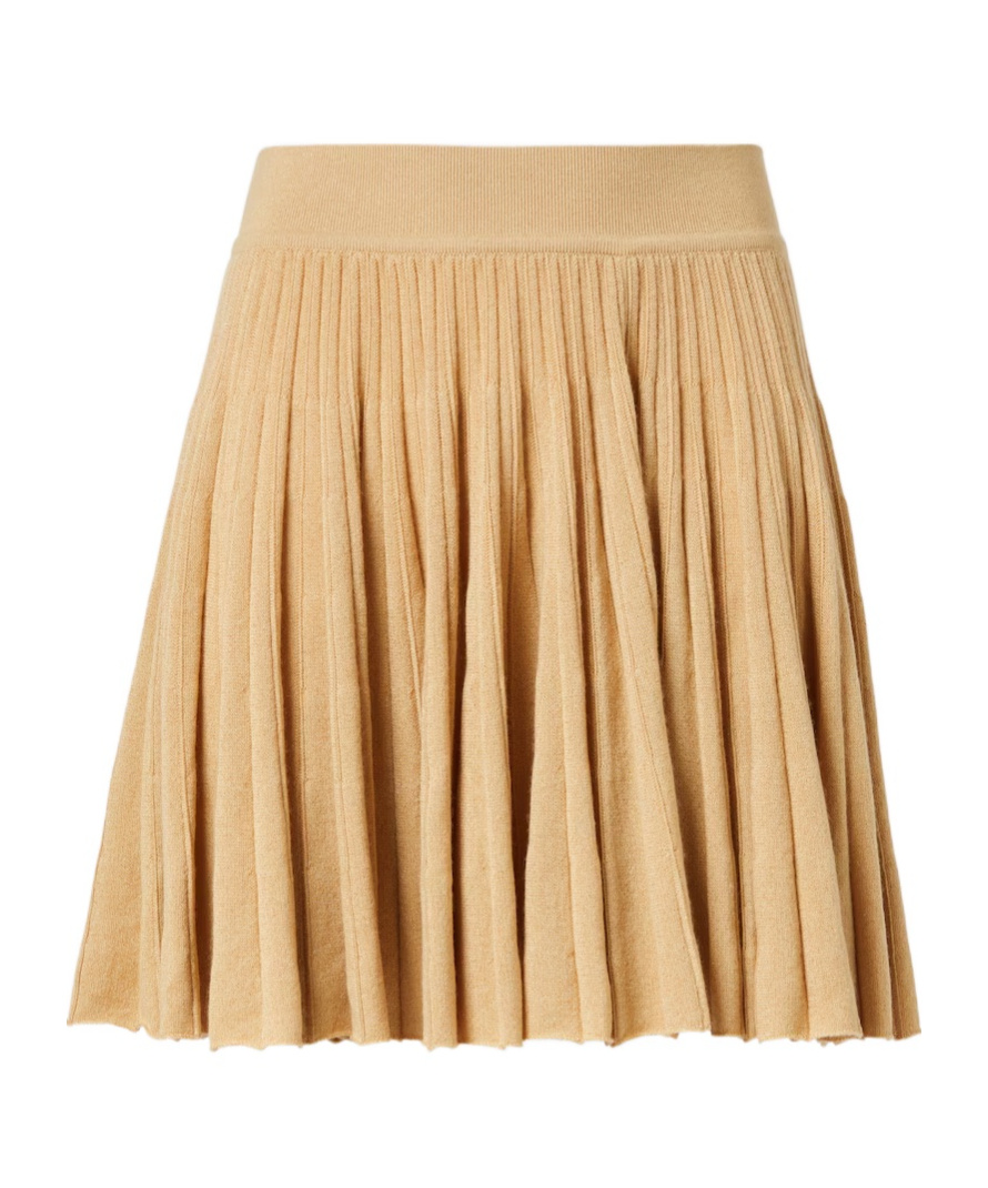 Loro Piana Luciole Pleated Cashmere-blend Shorts In Gold