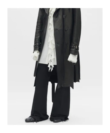 Ann Demeulemeester Belt Loop Casual Pants In Burgundy